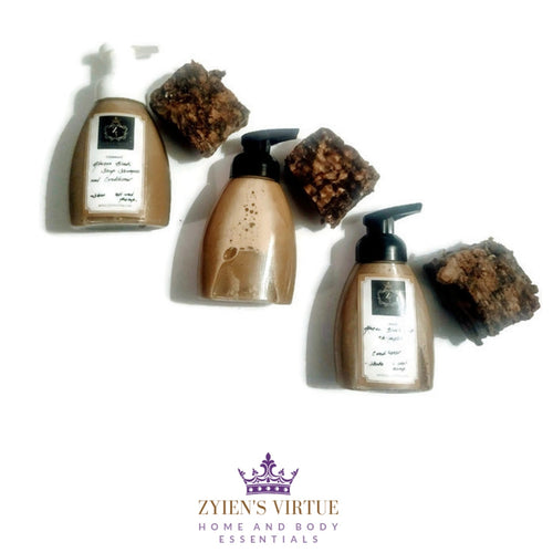 Zyien's Virtue Black Soap Shampoo and Conditioner